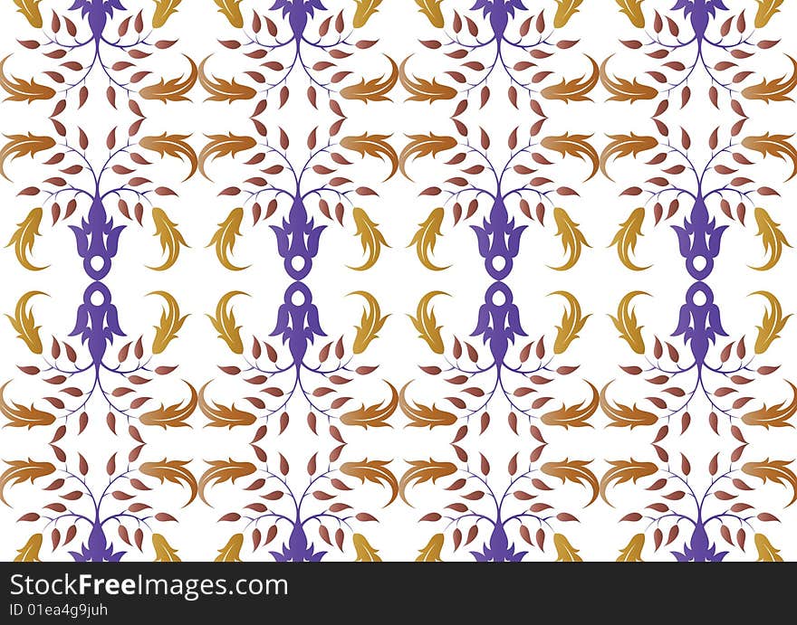 Ottoman style wallpaper pattern and shape. Ottoman style wallpaper pattern and shape