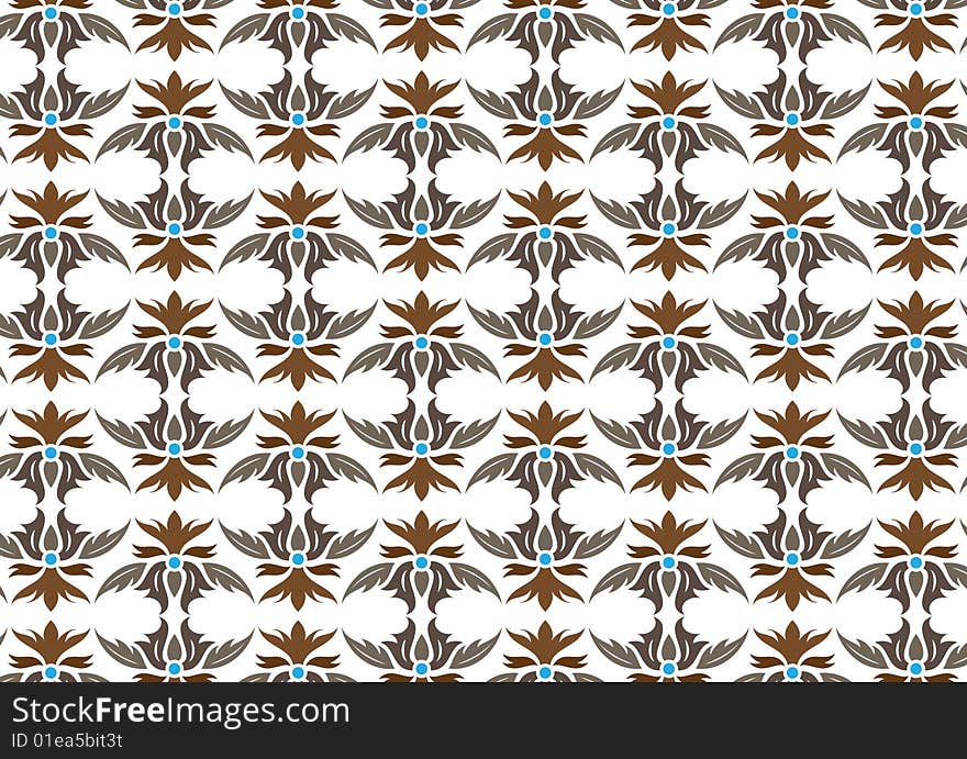 Ottoman style wallpaper pattern and shape. Ottoman style wallpaper pattern and shape