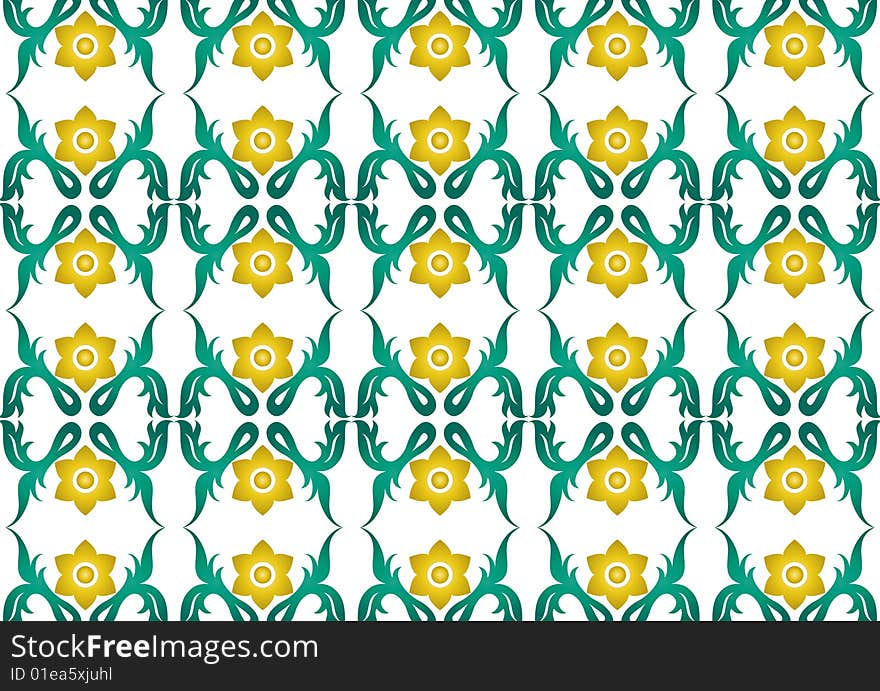 Ottoman style wallpaper pattern and shape. Ottoman style wallpaper pattern and shape