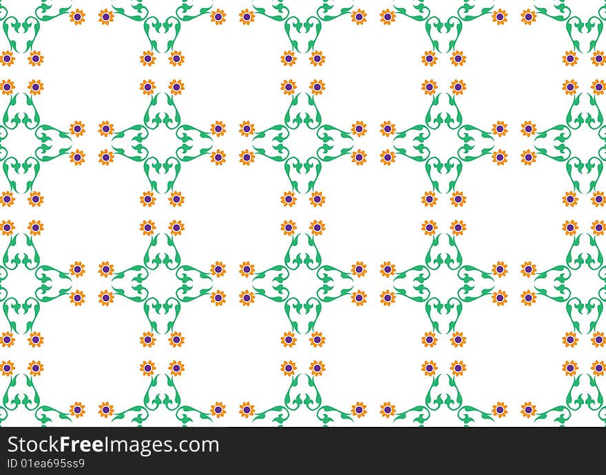 Ottoman style wallpaper pattern and shape. Ottoman style wallpaper pattern and shape