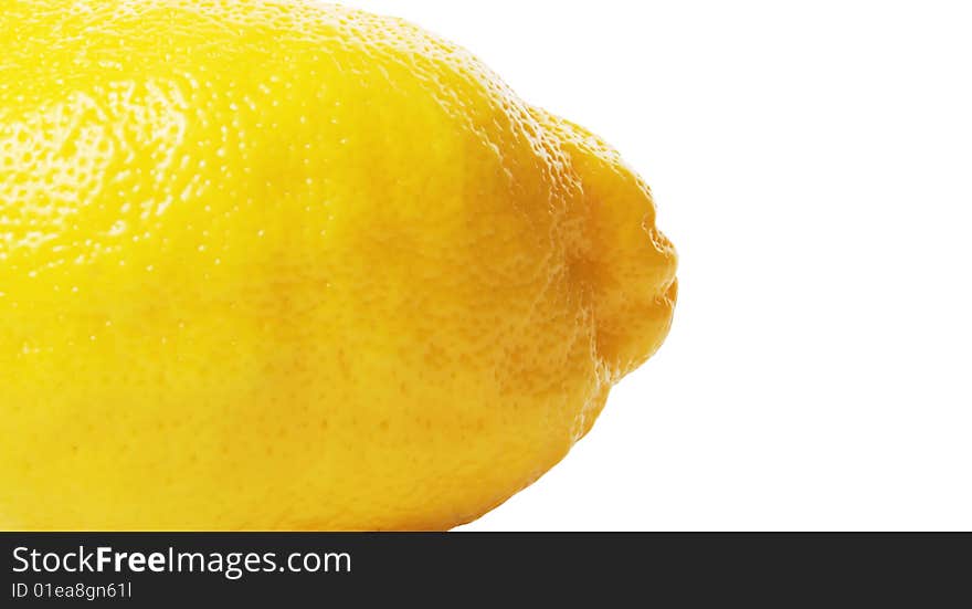 A beautiful picture of ripe lemon isolated on a white background