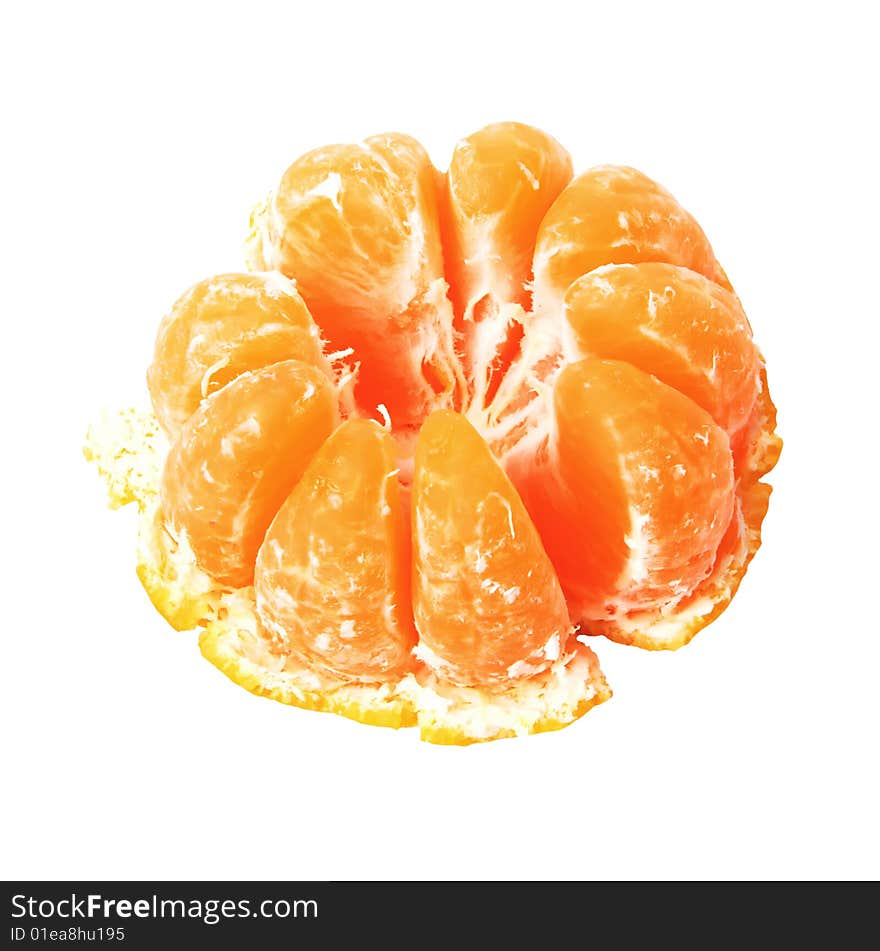 Mandarins, isolated on a white background