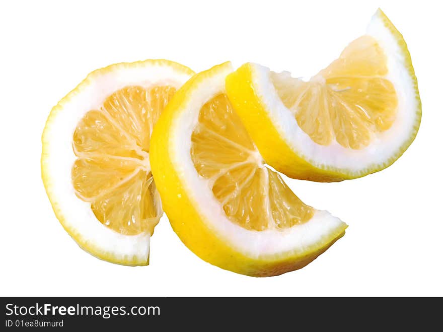 A beautiful picture of ripe lemon isolated on a white background