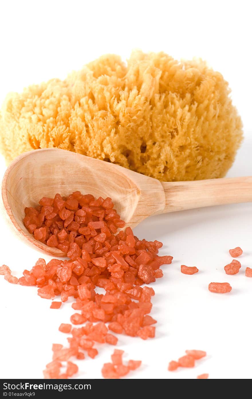 Natural Sponge And Bath Salt