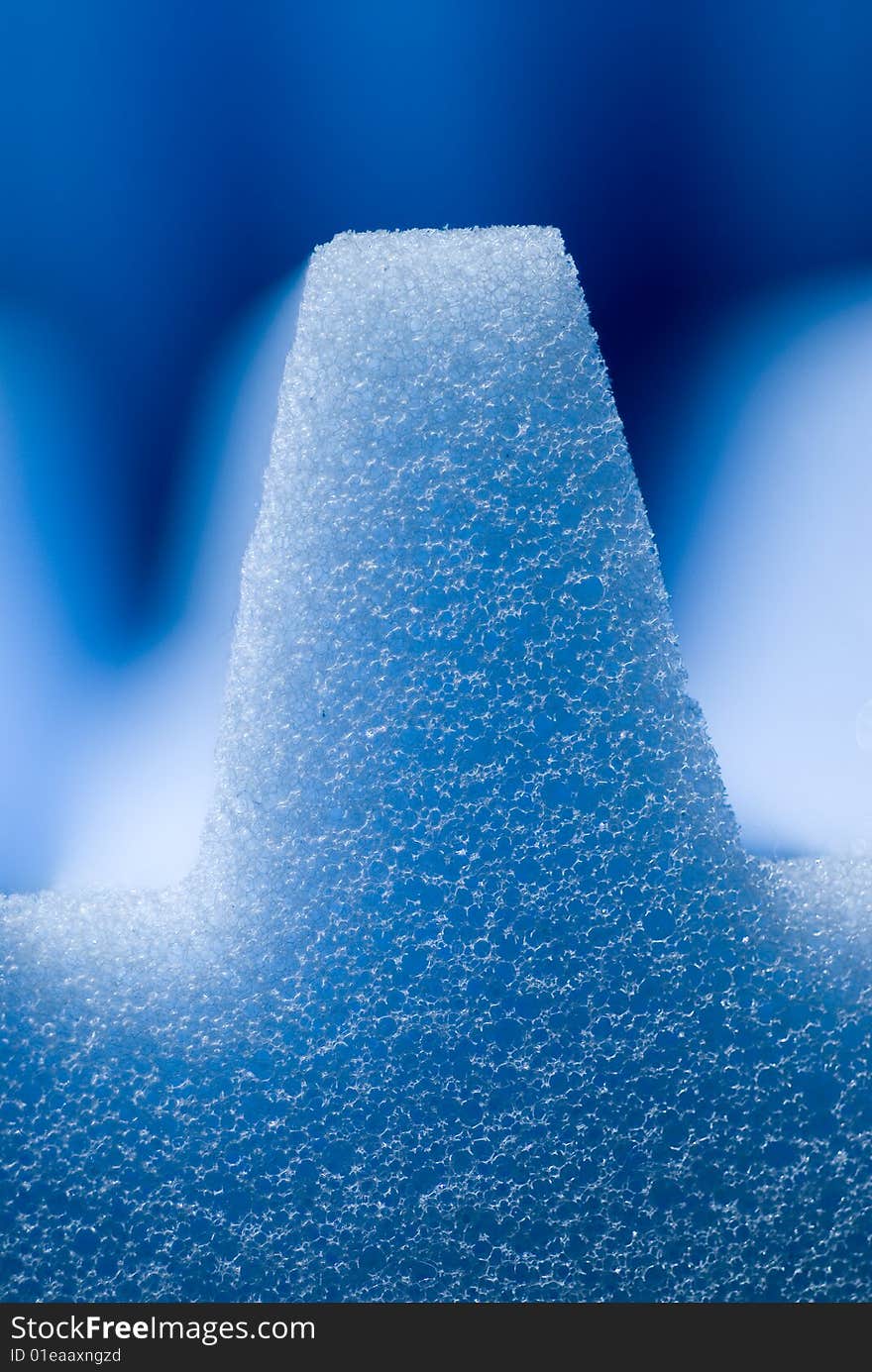 Blue sponge and macro detail