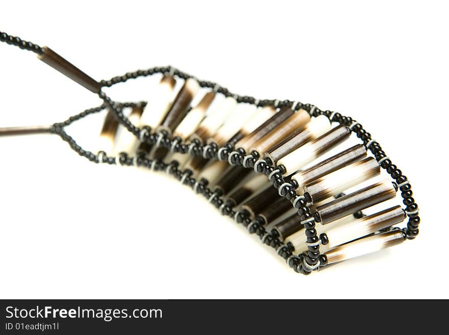 African Necklace on white ground