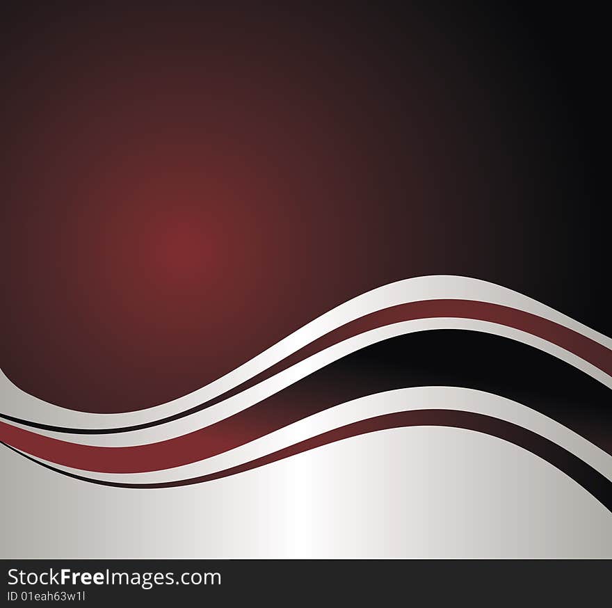 Red and silver card for text (vector)