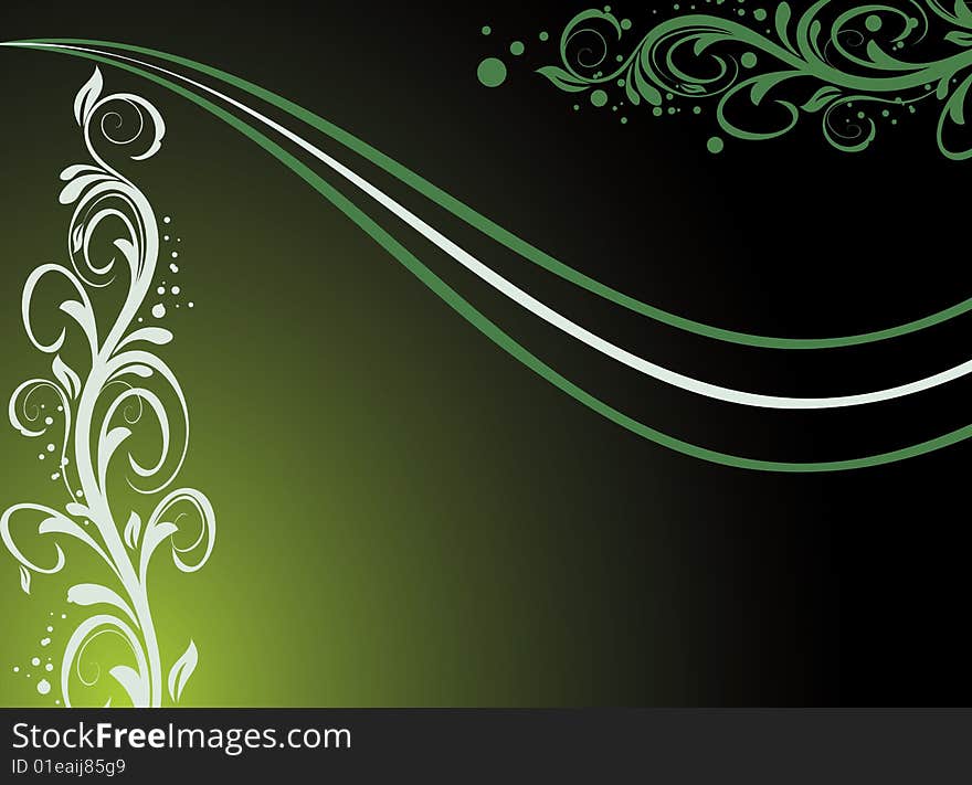 Floral card on green background.
vector illustration. Floral card on green background.
vector illustration