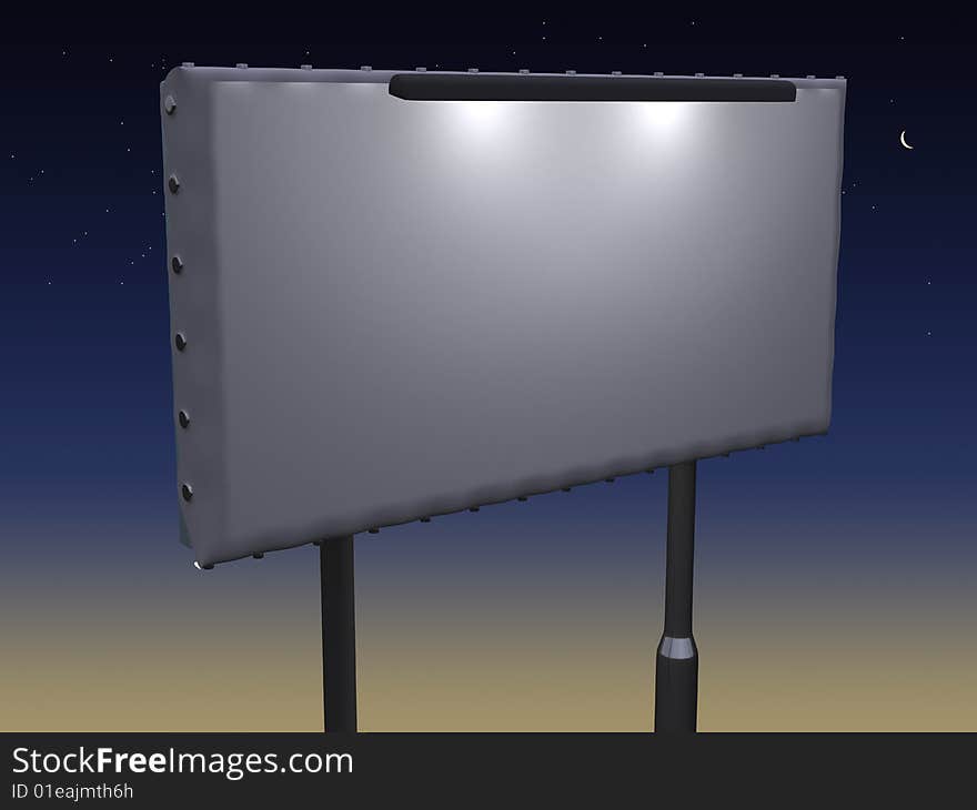 A blank 3 by 6 meters billboard. A blank 3 by 6 meters billboard