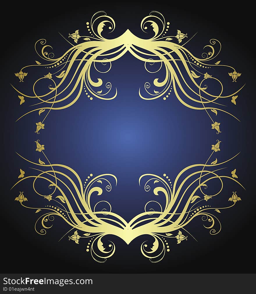 Golden vintage style.
vector illustration.