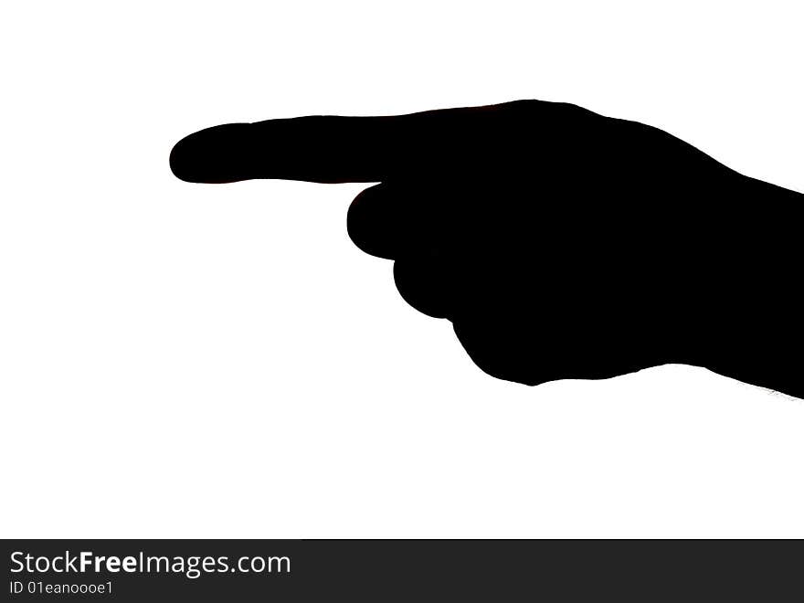 Silhouette hand gesture