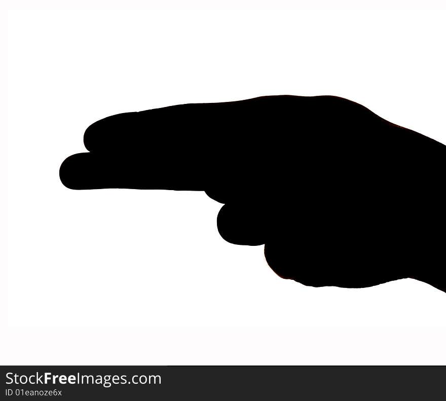 Silhouette hand gesture