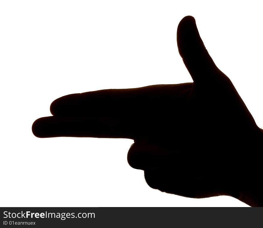 Silhouette hand gesture