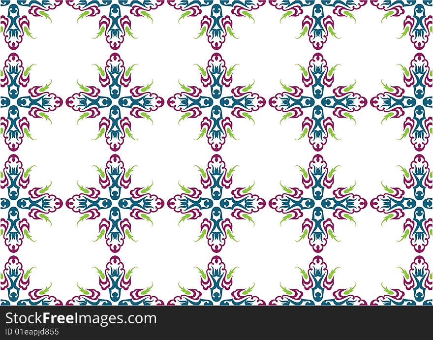 Ottoman style wallpaper pattern and shape. Ottoman style wallpaper pattern and shape