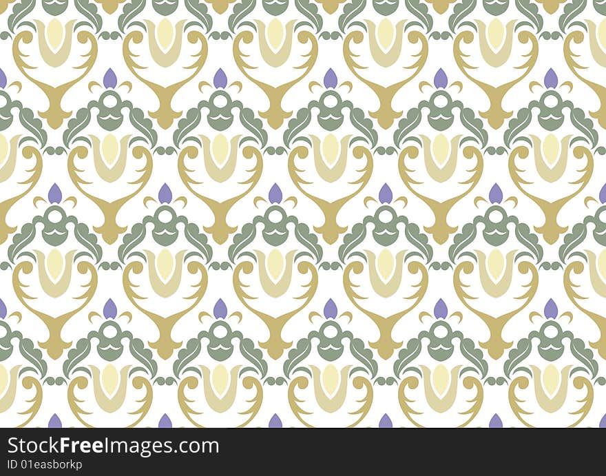 Ottoman style wallpaper pattern and shape. Ottoman style wallpaper pattern and shape