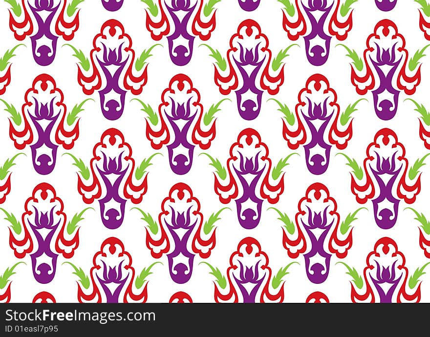 Ottoman style wallpaper pattern and shape. Ottoman style wallpaper pattern and shape