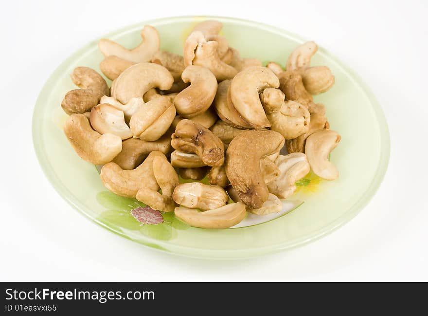 Cashews Fried On Saucer