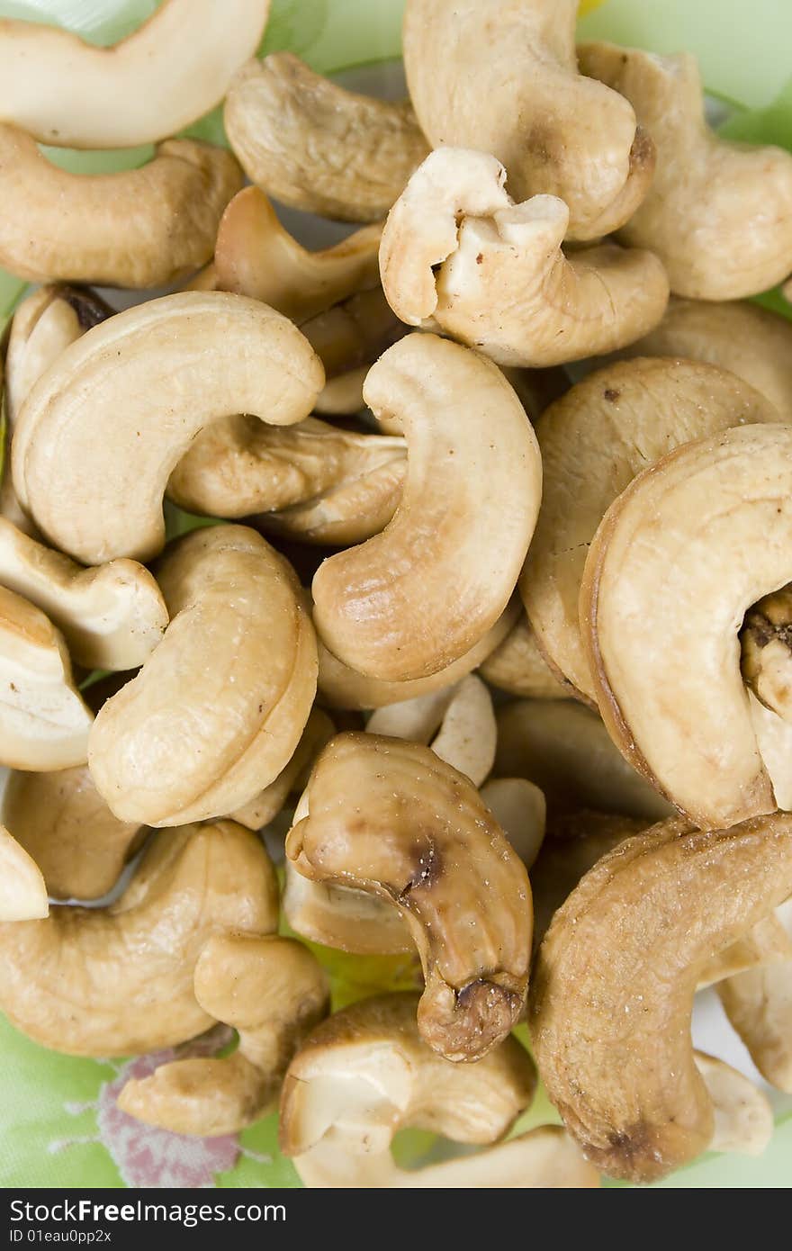 Cashews Fried On Saucer