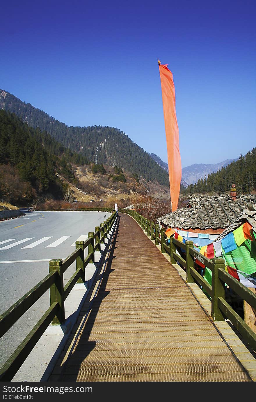 Wooden  sidewalk