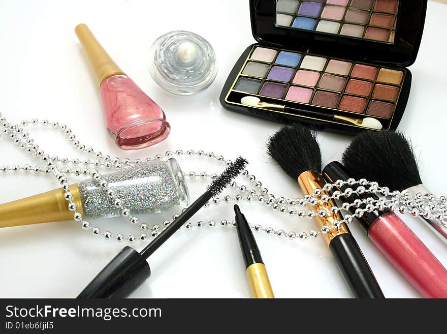 Decorative cosmetics for drawing a make-up. Decorative cosmetics for drawing a make-up