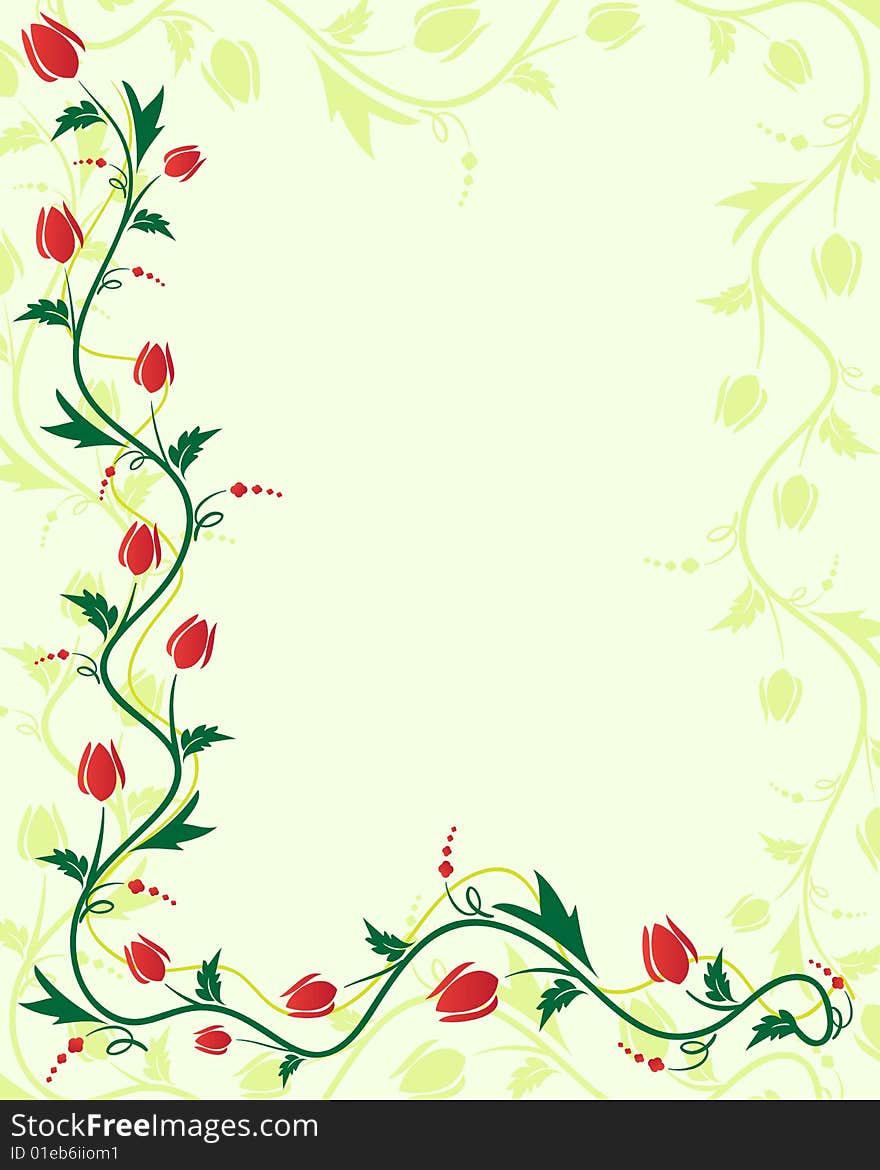 Floral background with place for your text