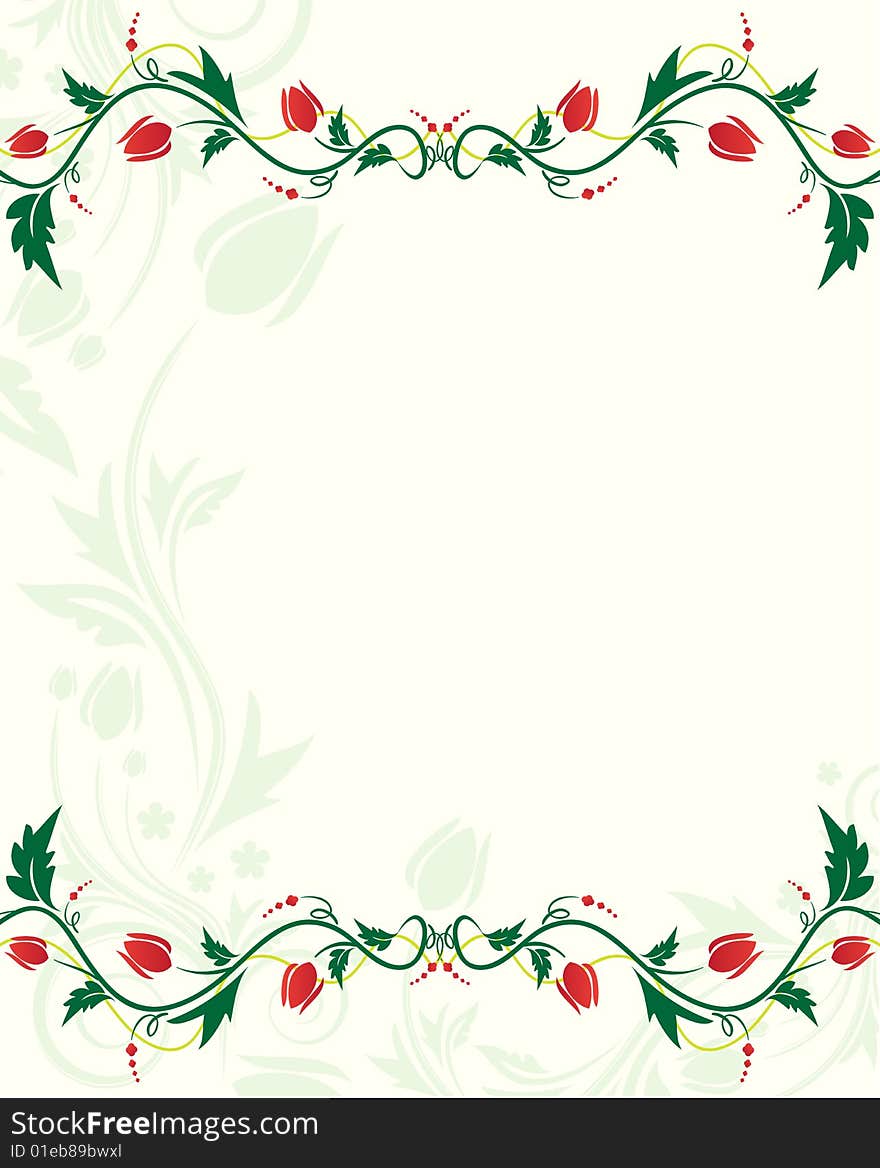 Floral background with place for your text