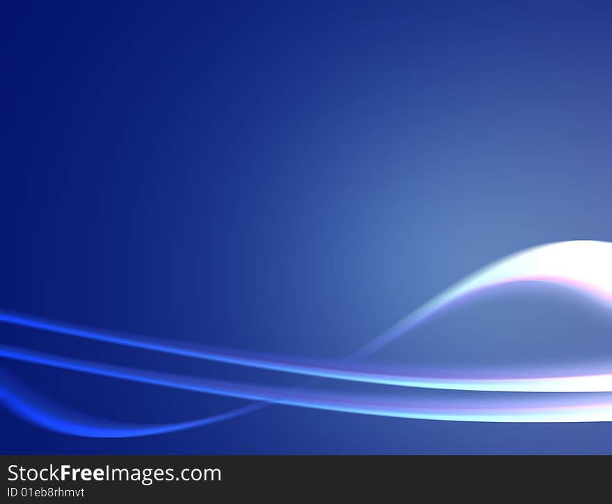 Dynamic waves on blue background with light effect. Dynamic waves on blue background with light effect