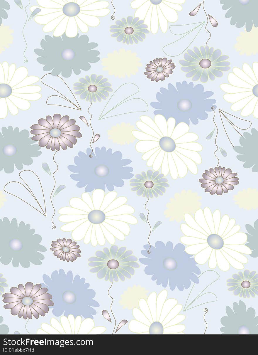 Vector floral seamless pattern