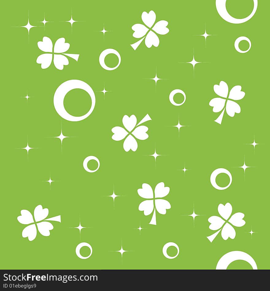 Seamless pattern with quatrefoils for St. Patrick's Day