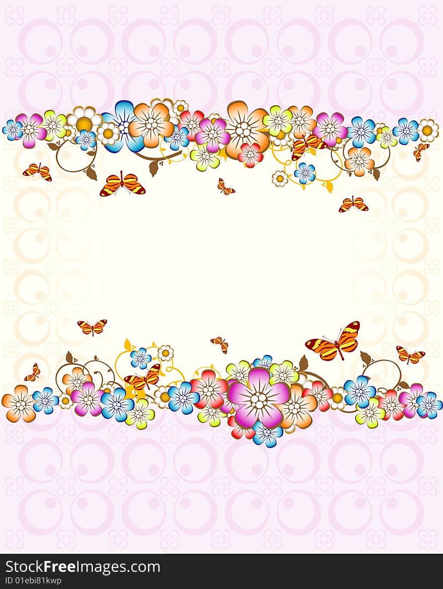 Floral background with place for your text