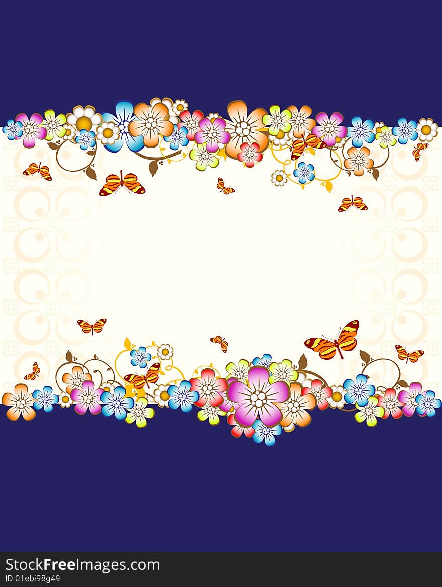 Floral background with place for your text