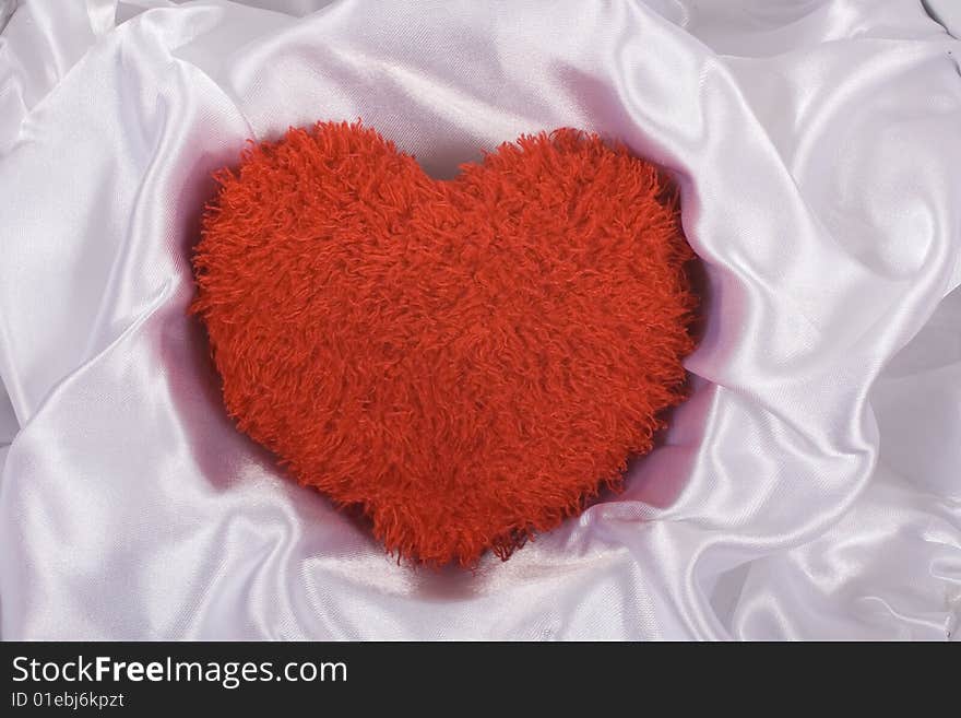 Red fluffy heart