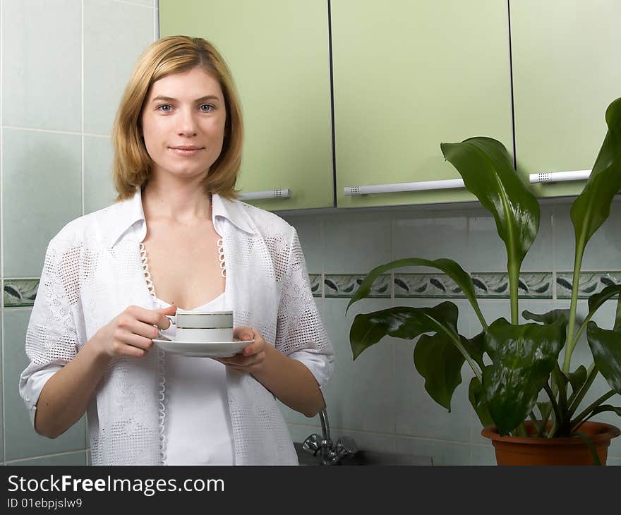 Girl Drinking Coffee