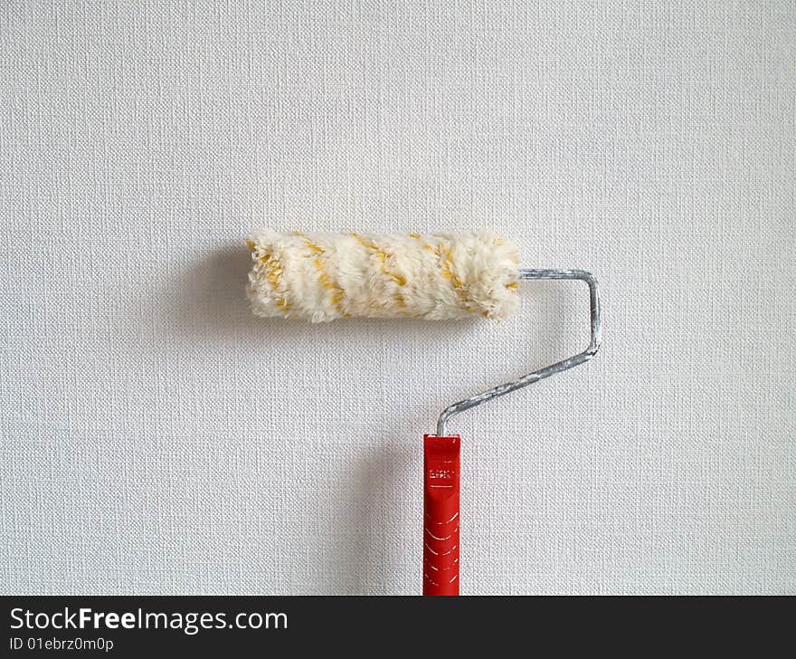 Isolated painting roller on white backgroun. Isolated painting roller on white backgroun