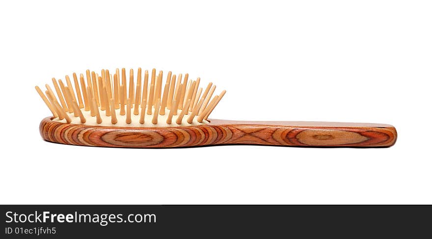 Wooden hairbrush