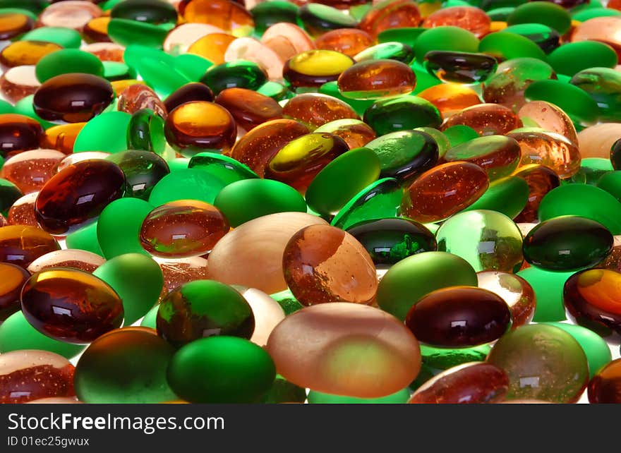 Colored glass spheres for background