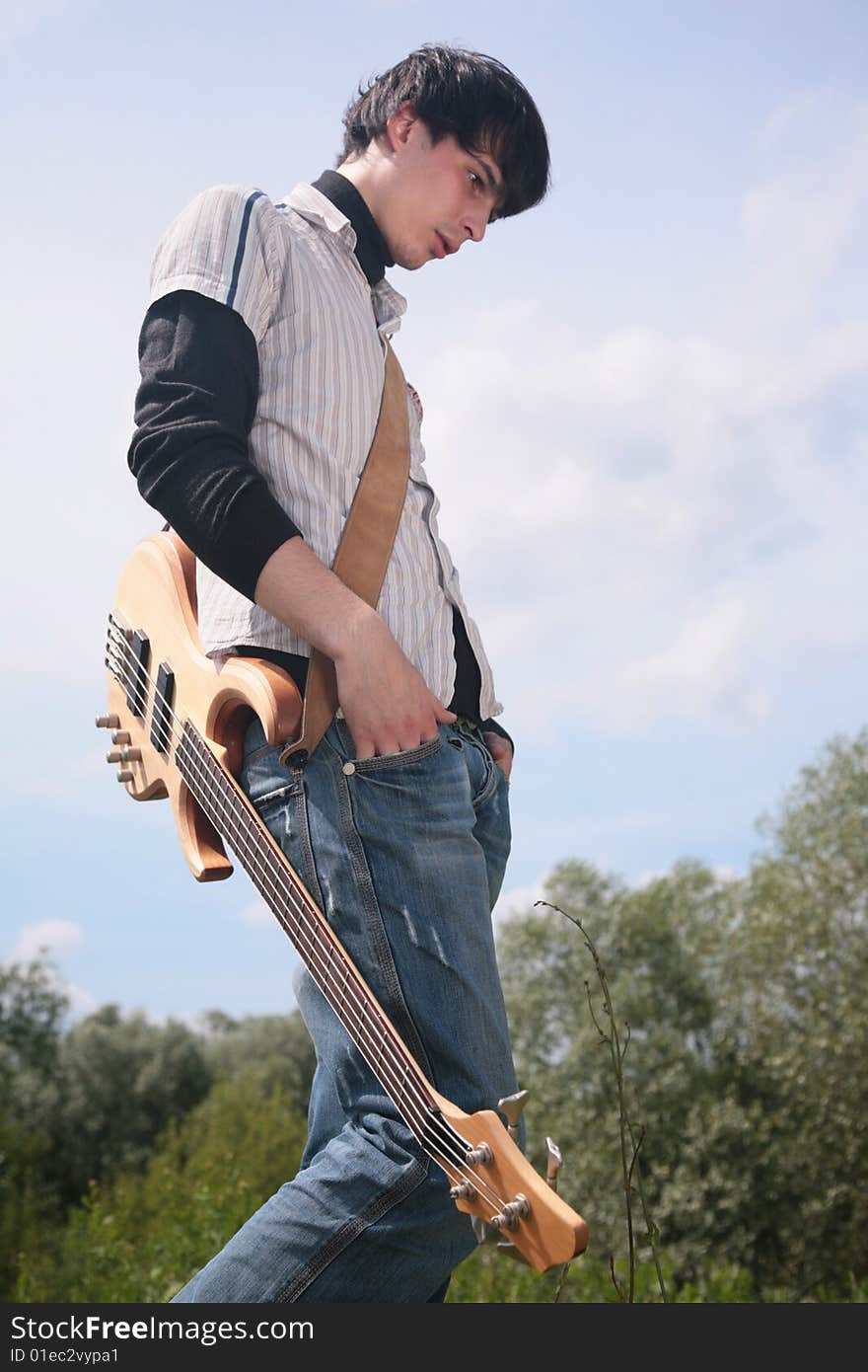 Young man with guitar