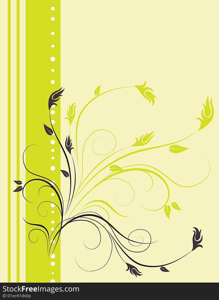 Abstract floral background. vector illustration