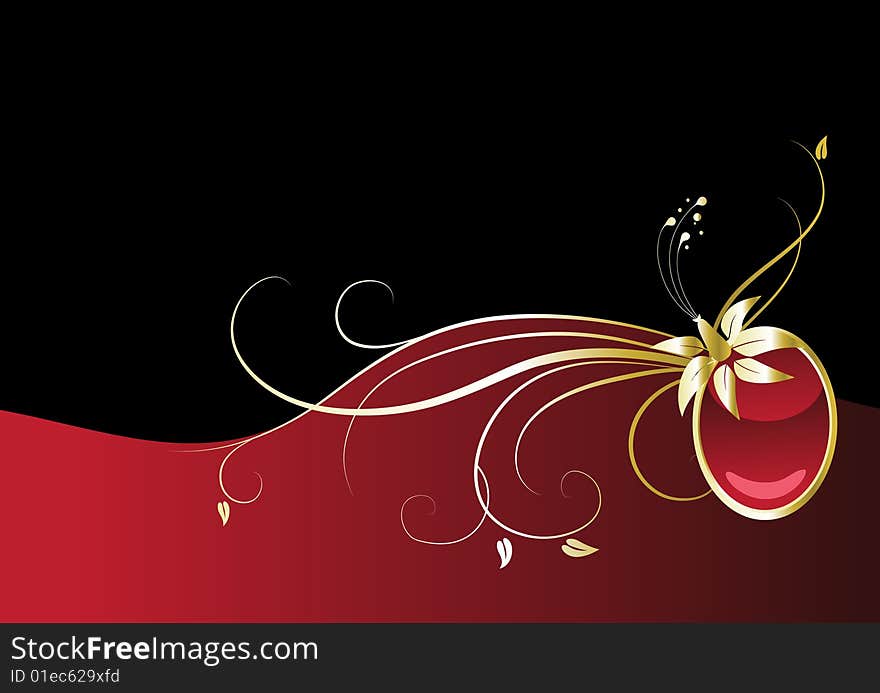 Abstract floral background. vector illustration