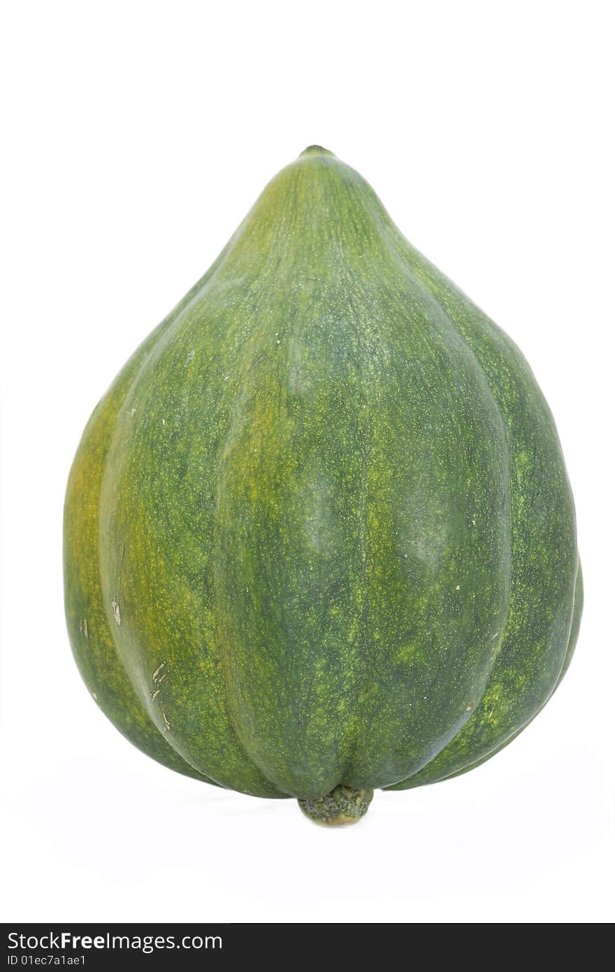 Isolated image of an acorn squash