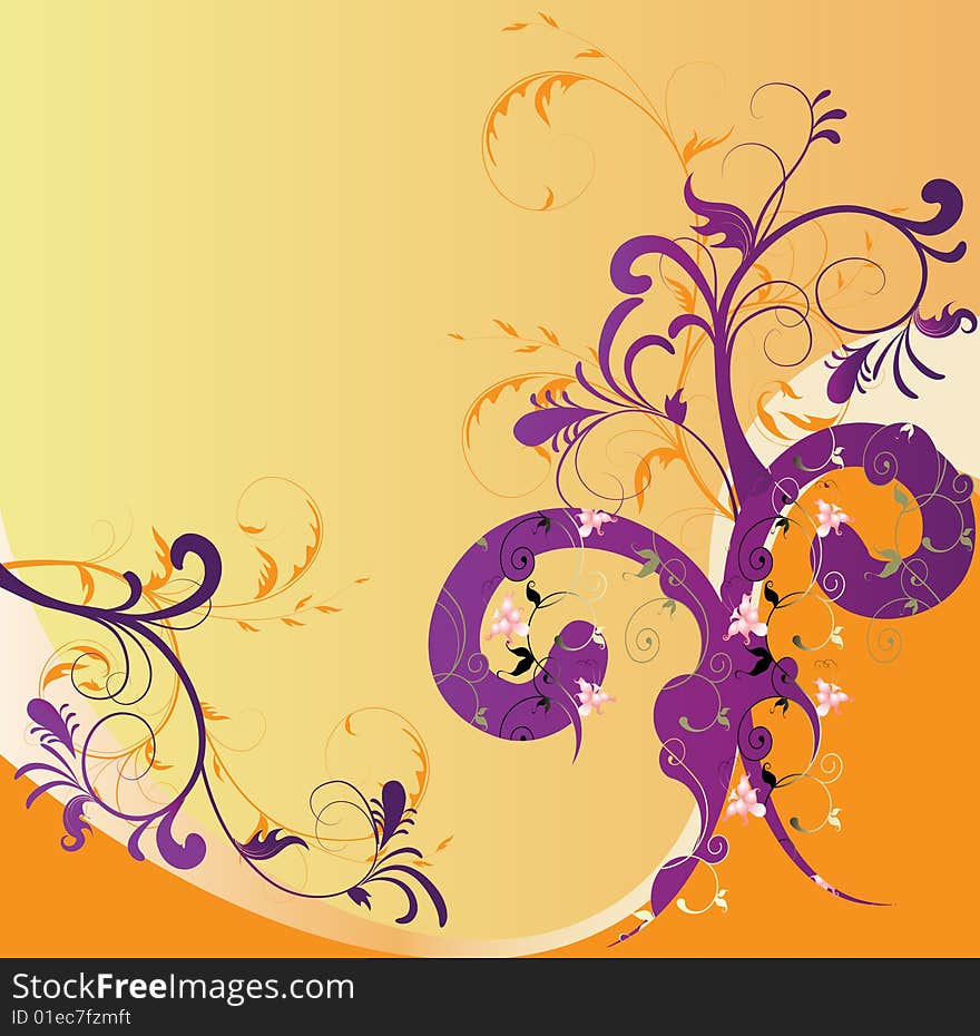 Abstract floral background. vector illustration