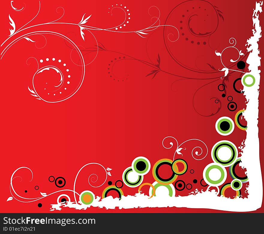 Abstract floral background. vector illustration