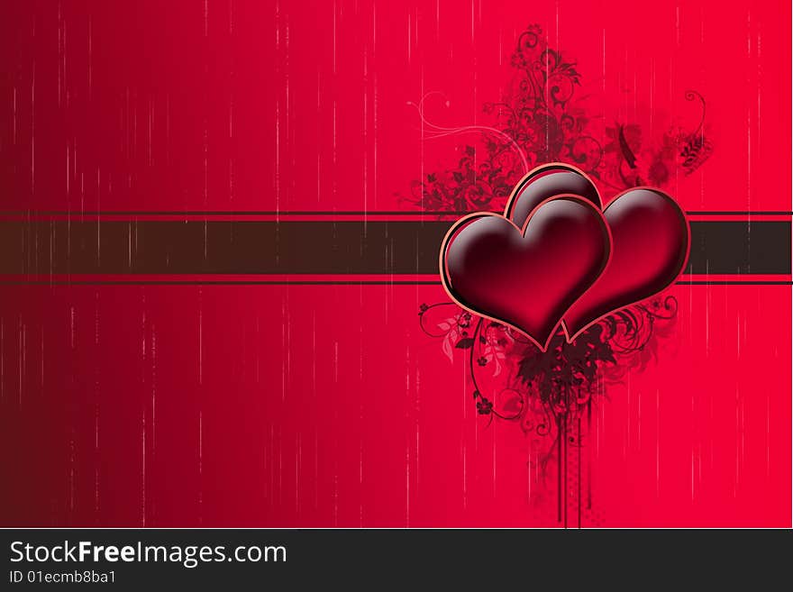 Valentine's day design with floral elements