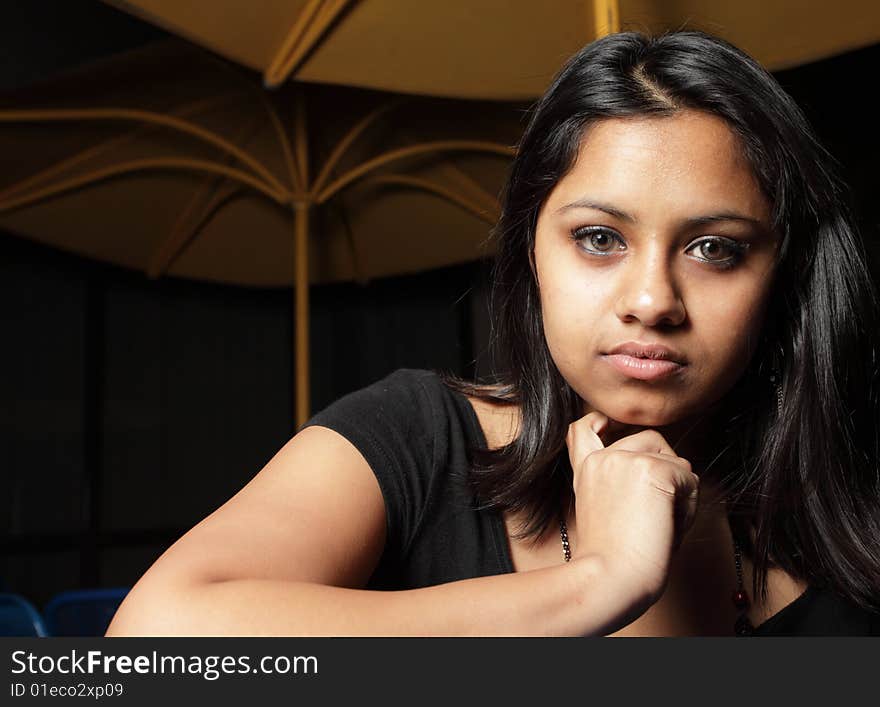 Headshot of a beautiful young woman. Headshot of a beautiful young woman