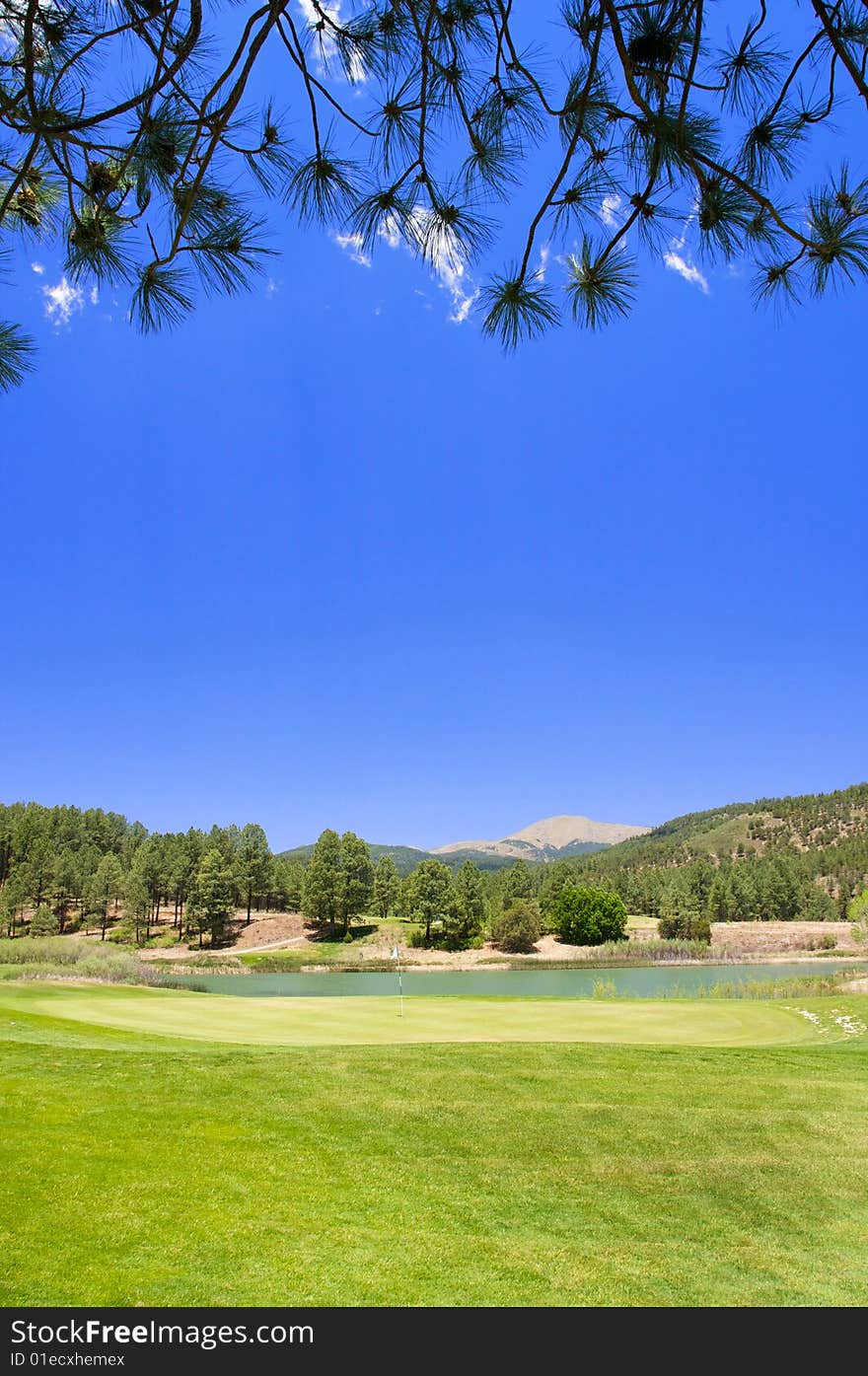 An image of a lush Arizona golf course. An image of a lush Arizona golf course