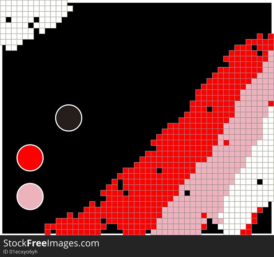 Abstract pixel black background