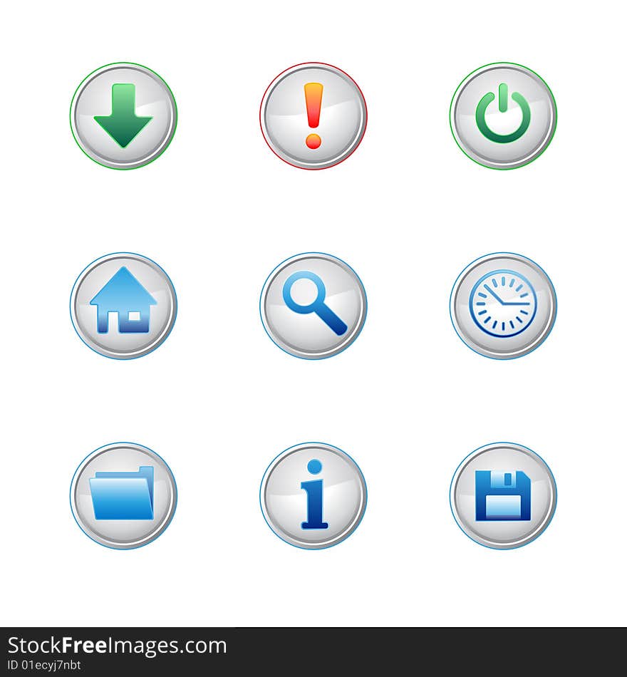 Vector illustration of different Website and Internet icons. Vector illustration of different Website and Internet icons