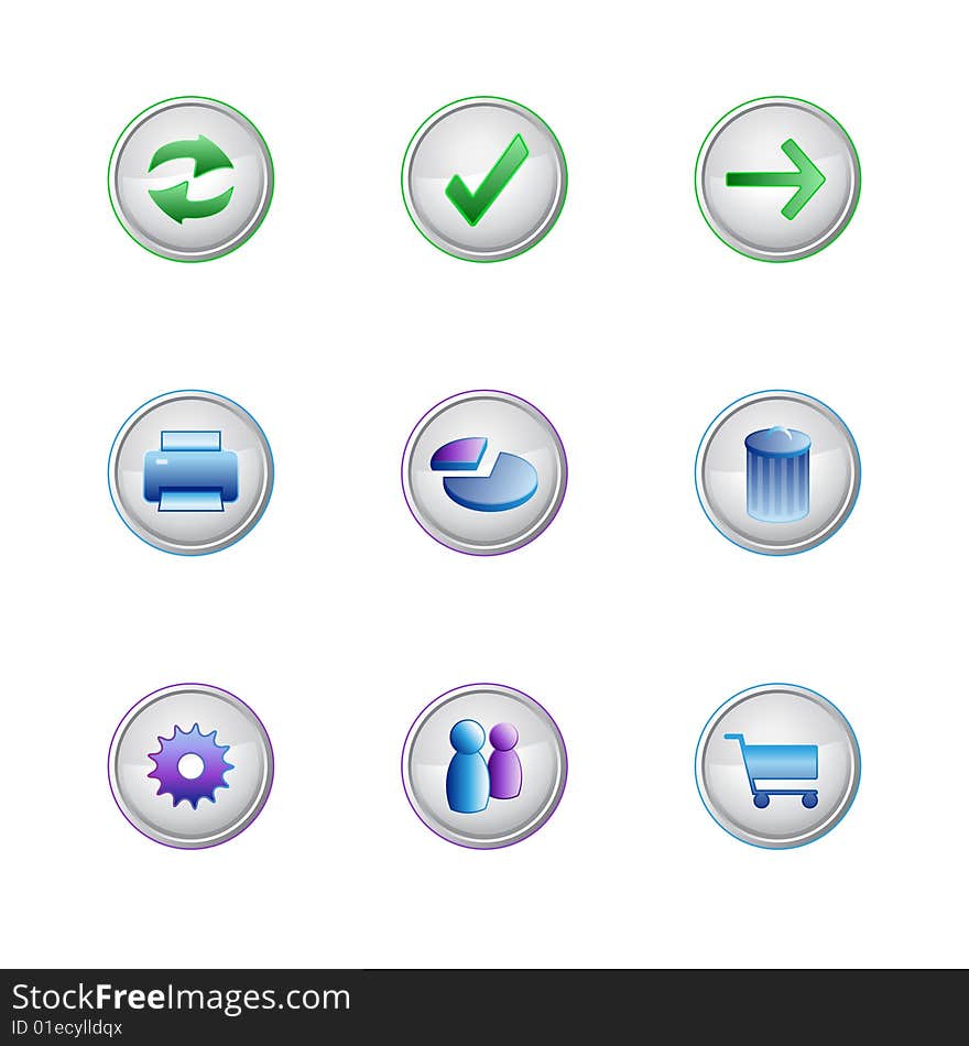 Vector illustration of different Website and Internet icons. Vector illustration of different Website and Internet icons