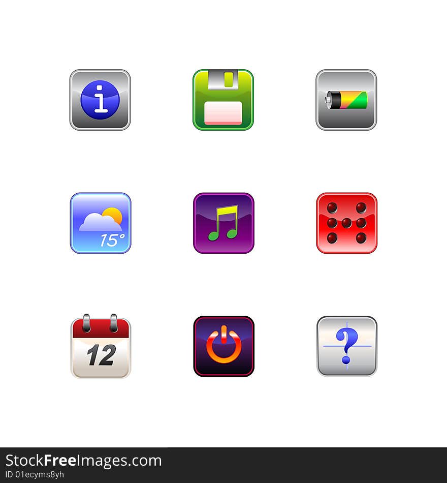 Vector illustration of different  Website and Internet icons. Vector illustration of different  Website and Internet icons