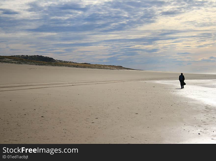 Altantic ocean in winter, french coast. Altantic ocean in winter, french coast